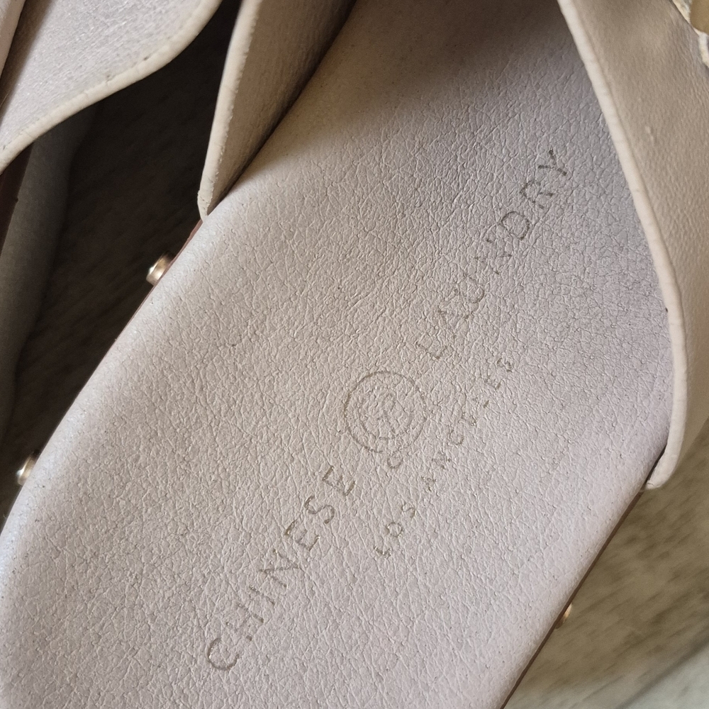 Women's Beige Platform Sandals Chinese Laundry - Picture 8 of 11